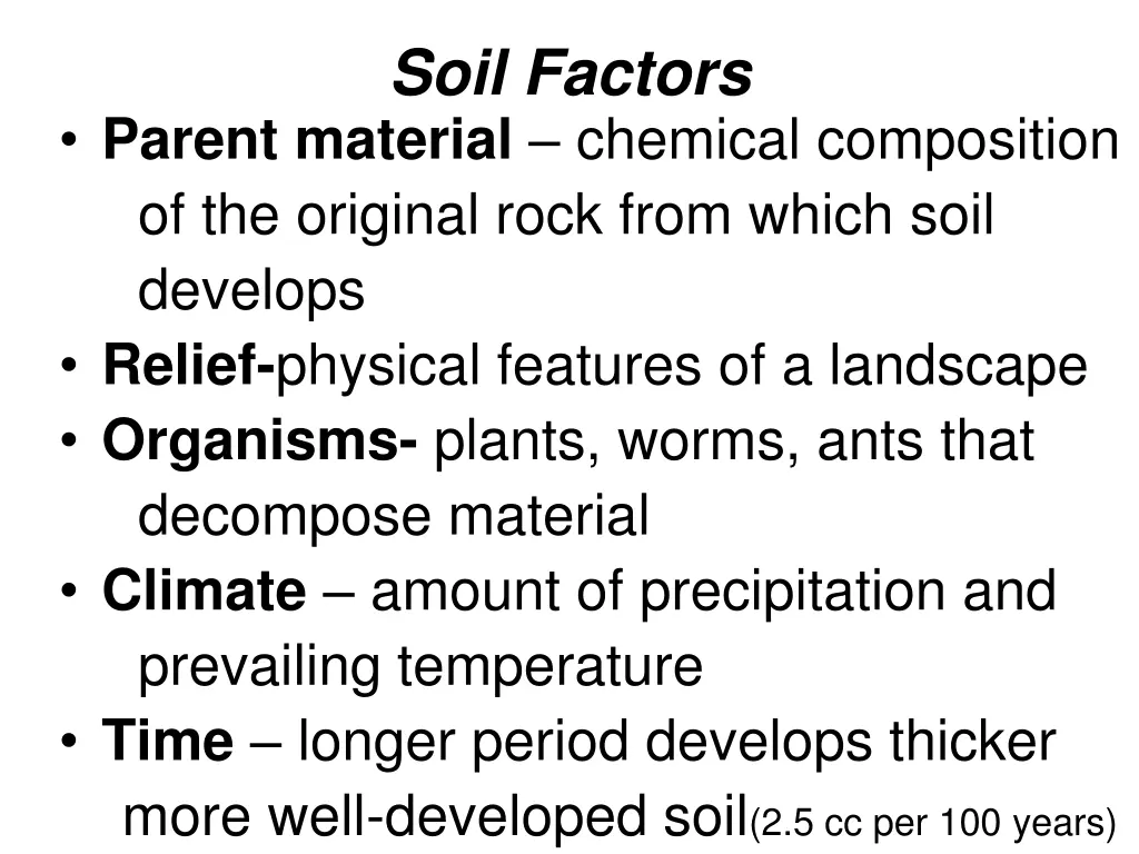 soil factors