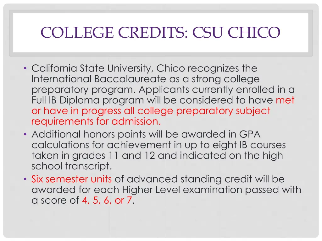 college credits csu chico