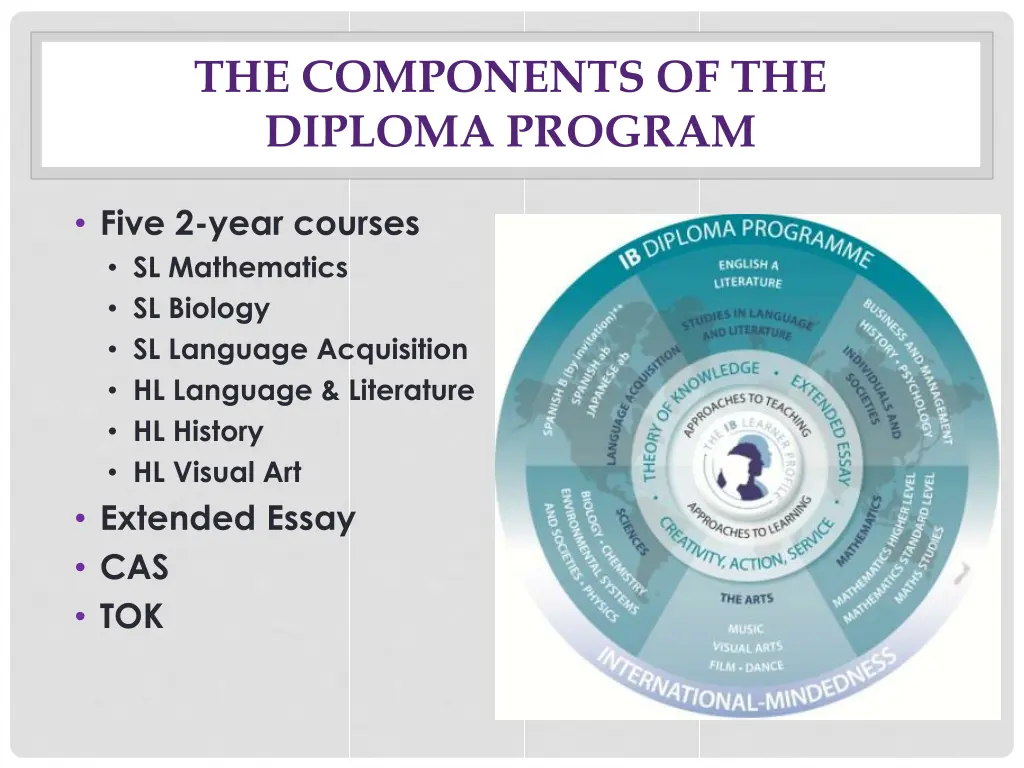 the components of the diploma program