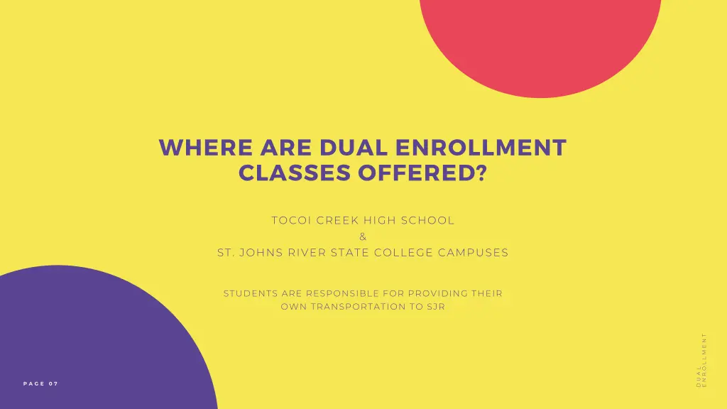 where are dual enrollment classes offered