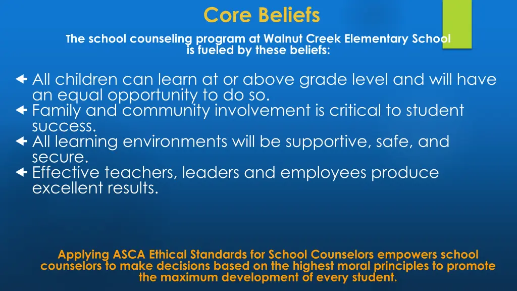 core beliefs