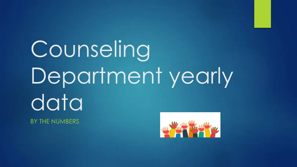 counseling department yearly data by the numbers