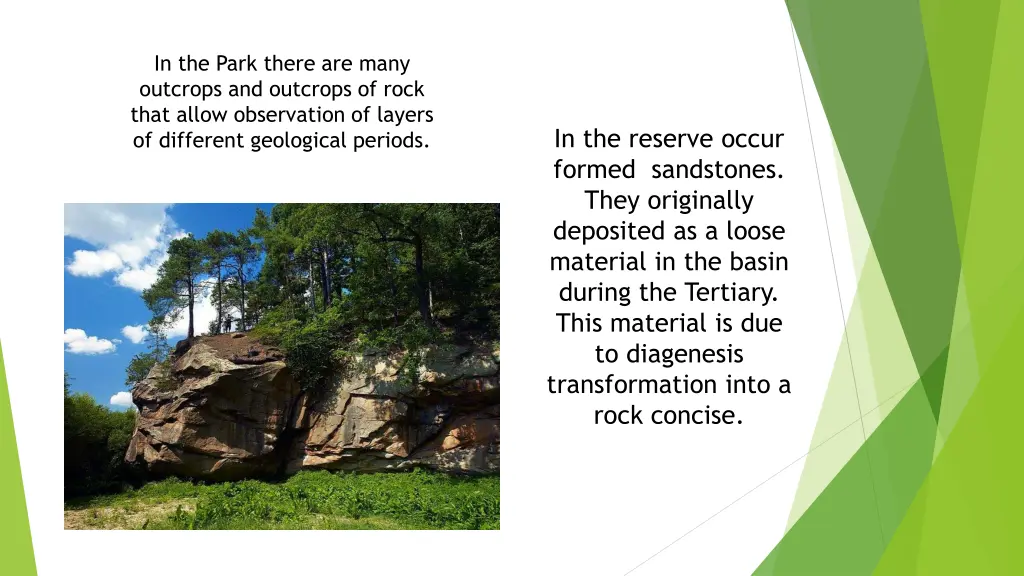 in the park there are many outcrops and outcrops