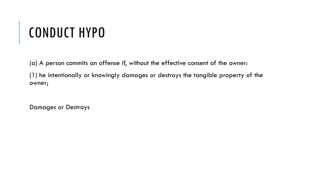 conduct hypo