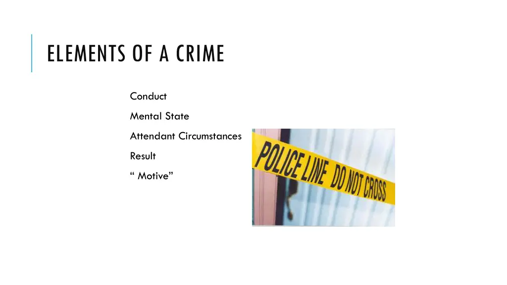 elements of a crime