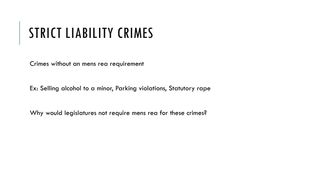 strict liability crimes