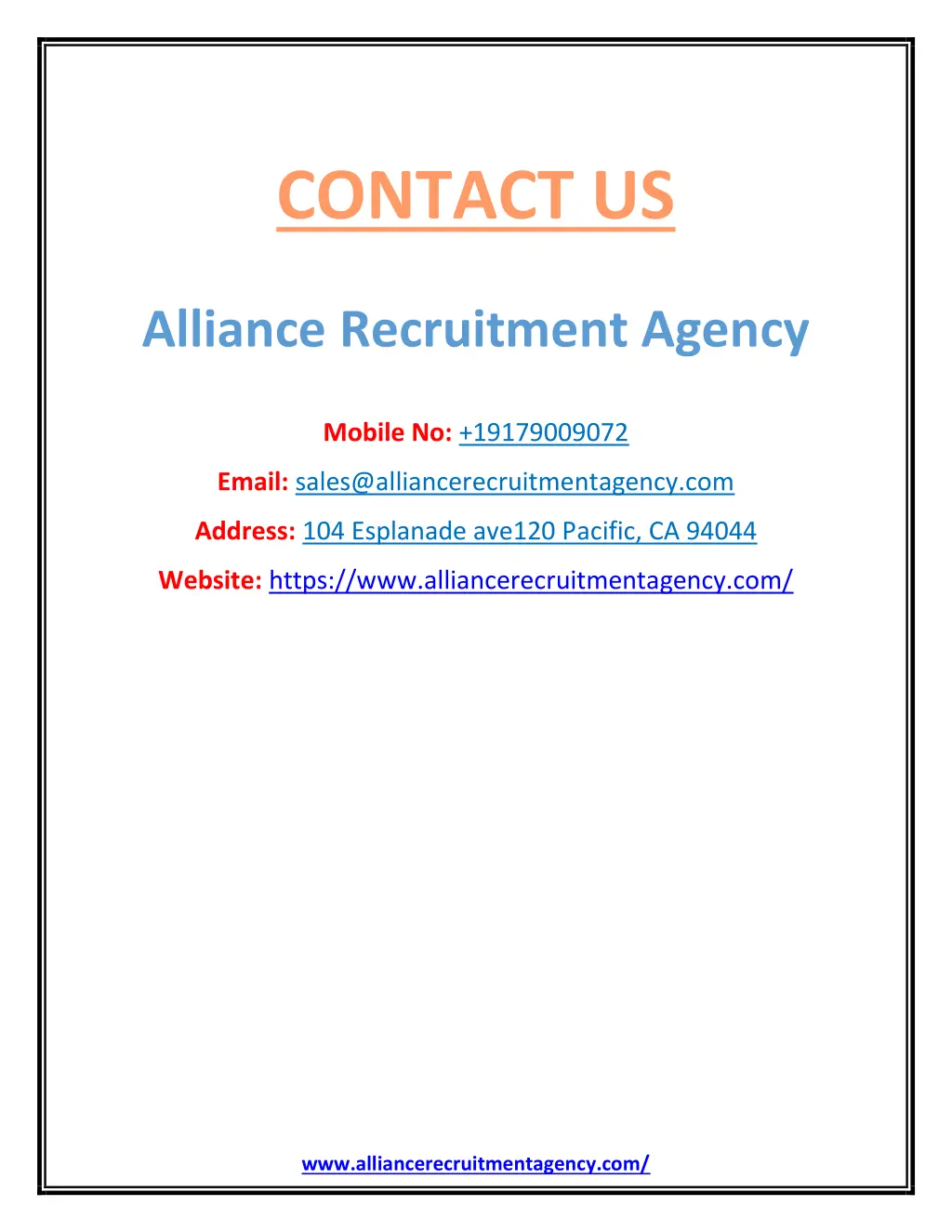 contact us