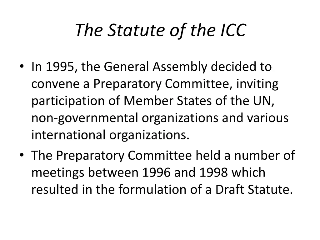 the statute of the icc