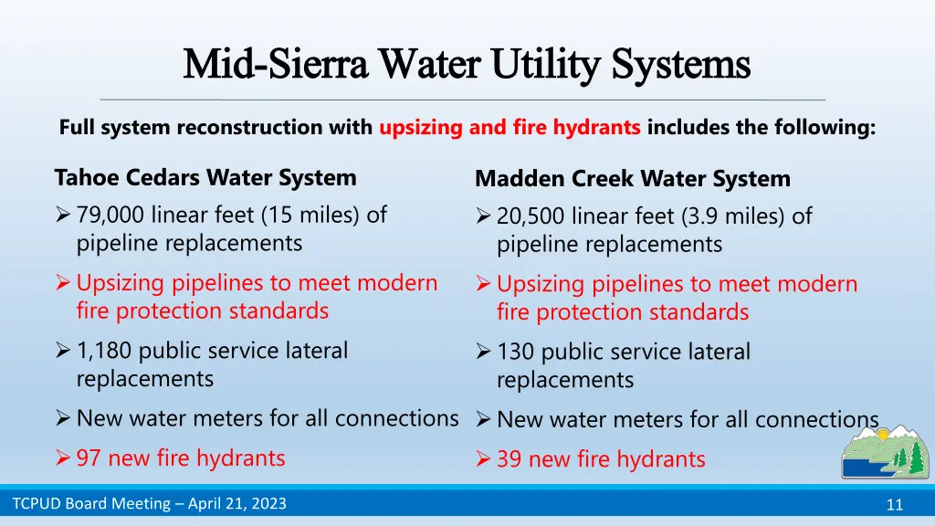 mid mid sierra water utility systems sierra water