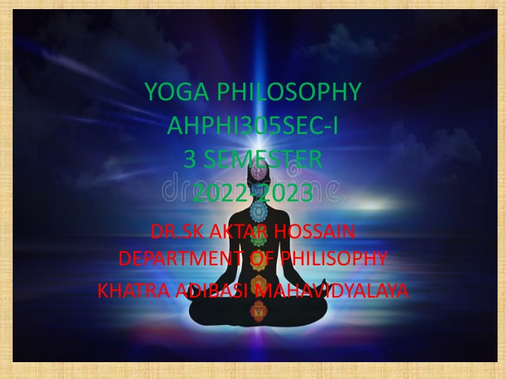 yoga philosophy ahphi305sec i 3 semester 2022 2023