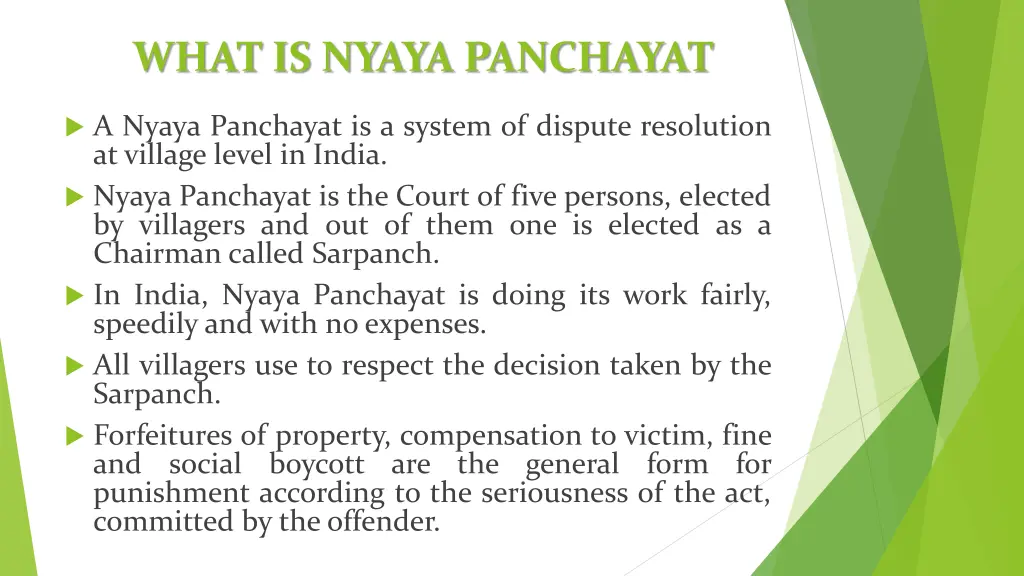 what is nyaya panchayat