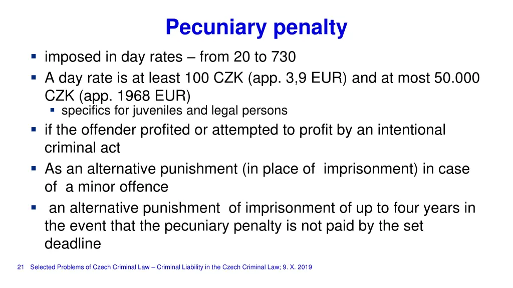 pecuniary penalty