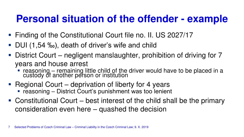 personal situation of the offender example