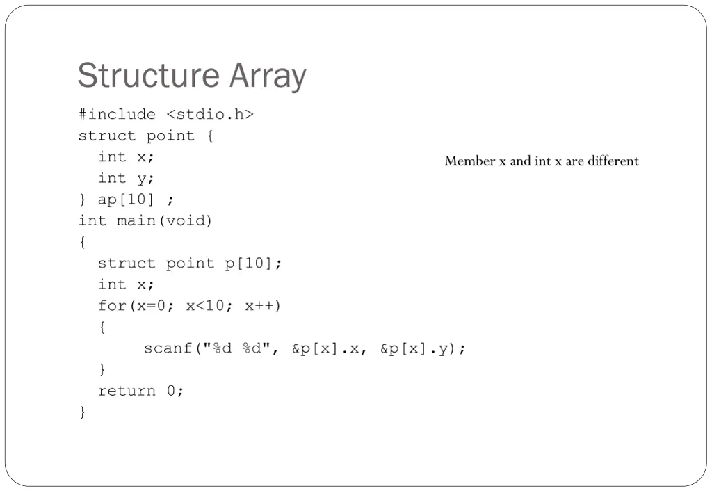 structure array