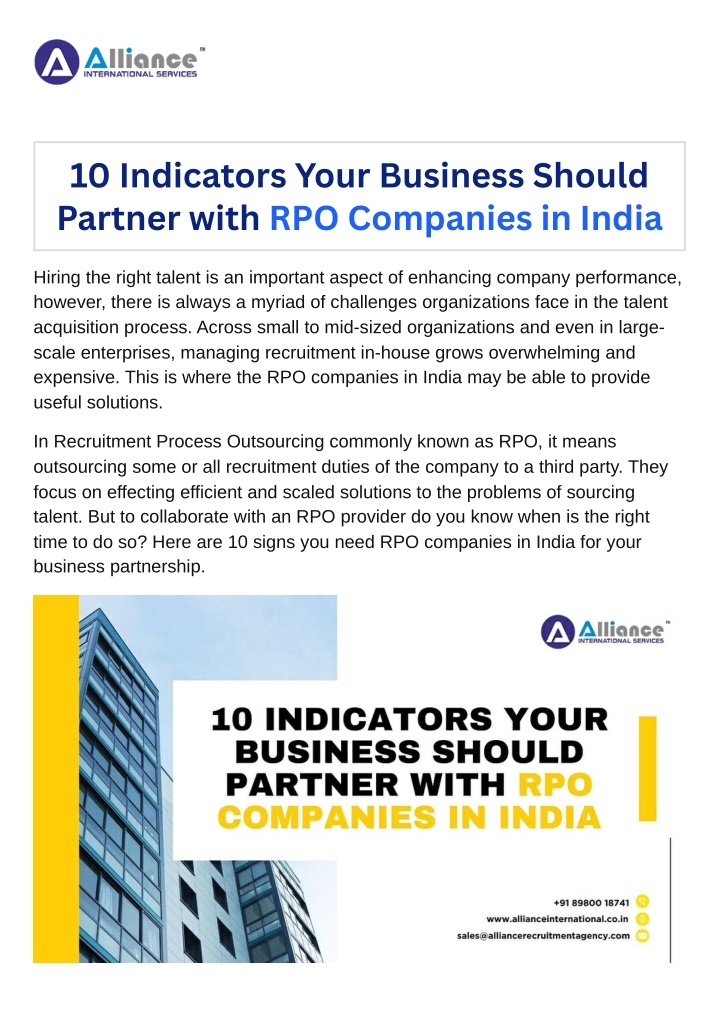 10 indicators your business should partner with