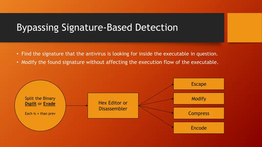 bypassing signature based detection