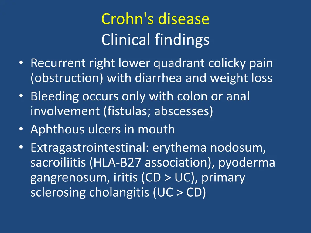 crohn s disease clinical findings