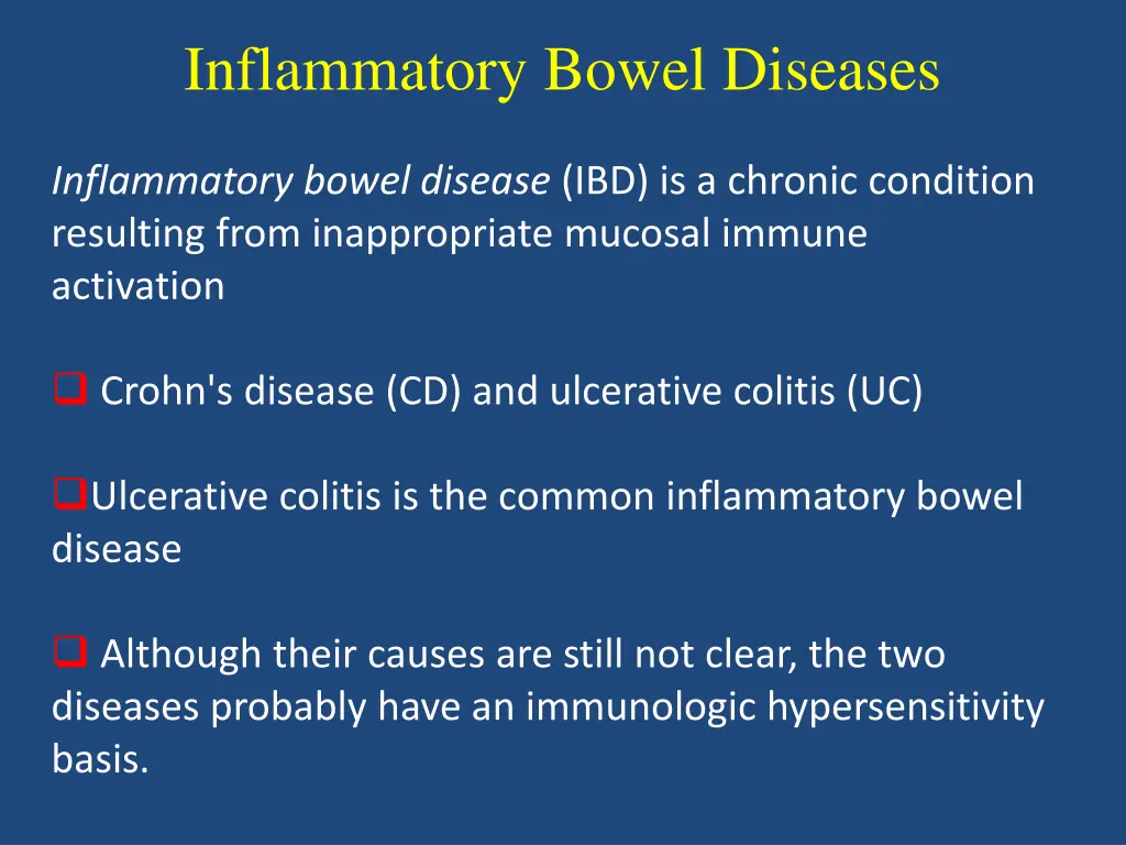 inflammatory bowel diseases