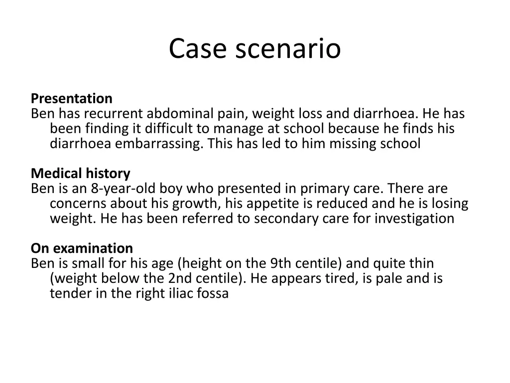 case scenario