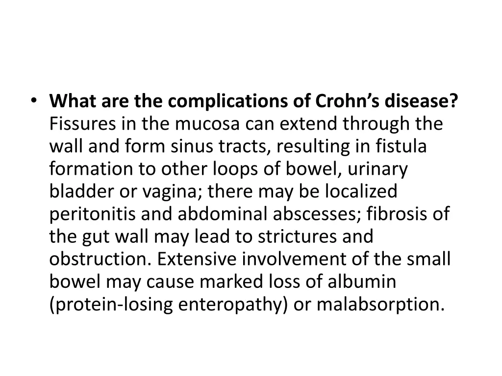 what are the complications of crohn s disease