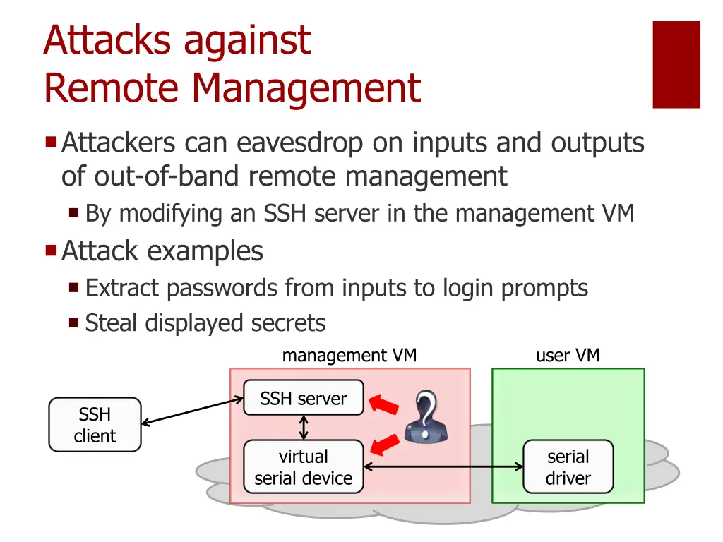 attacks against remote management attackers