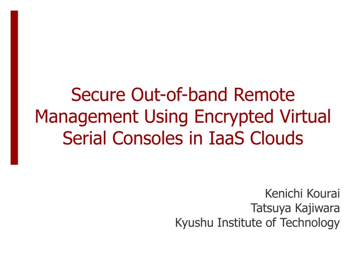 secure out of band remote management using