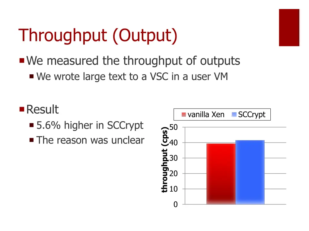 throughput output