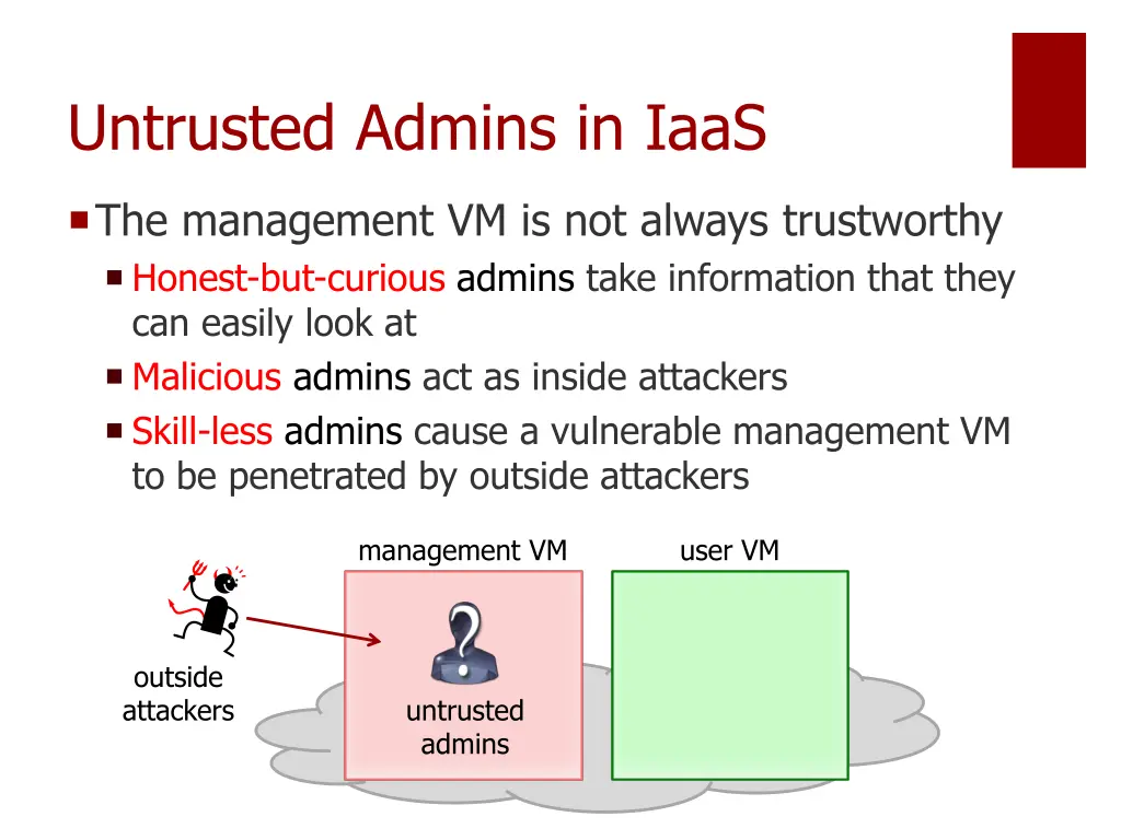 untrusted admins in iaas