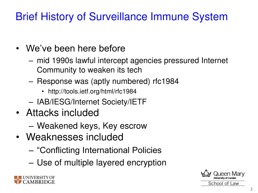 brief history of surveillance immune system