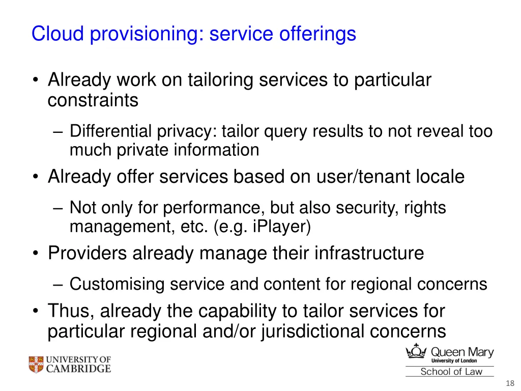 cloud provisioning service offerings