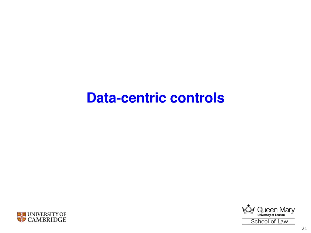 data centric controls