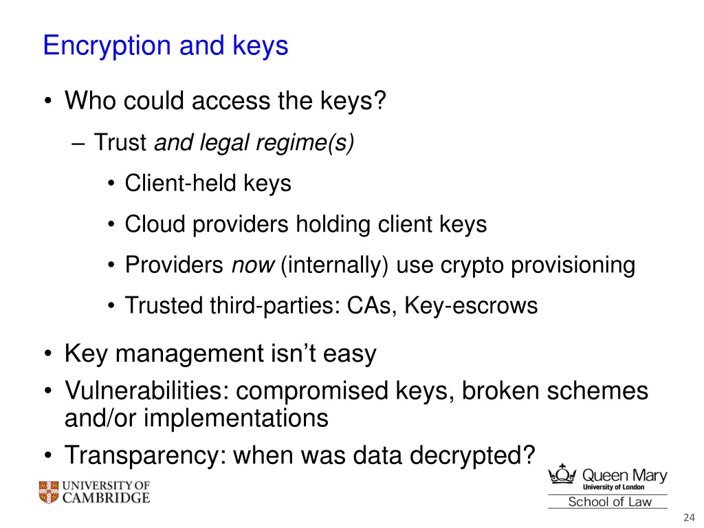 encryption and keys