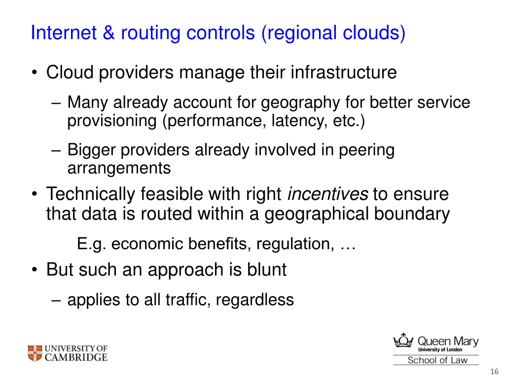 internet routing controls regional clouds