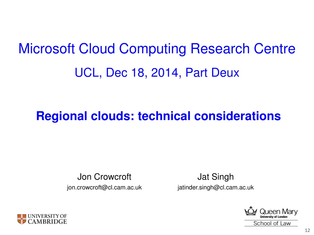 microsoft cloud computing research centre 1