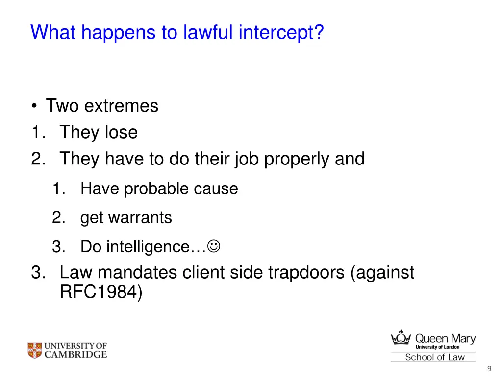 what happens to lawful intercept