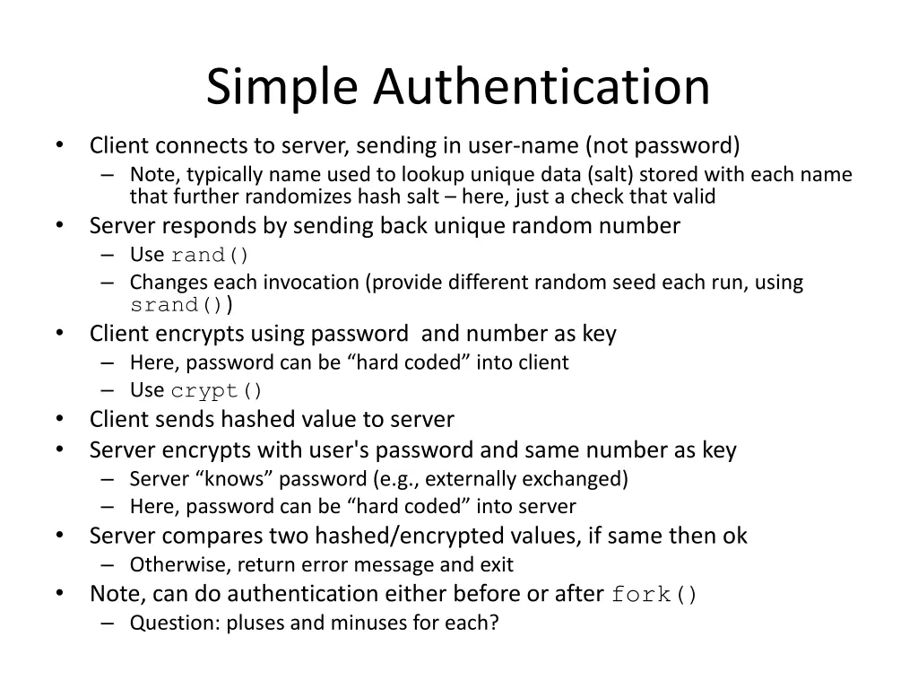 simple authentication