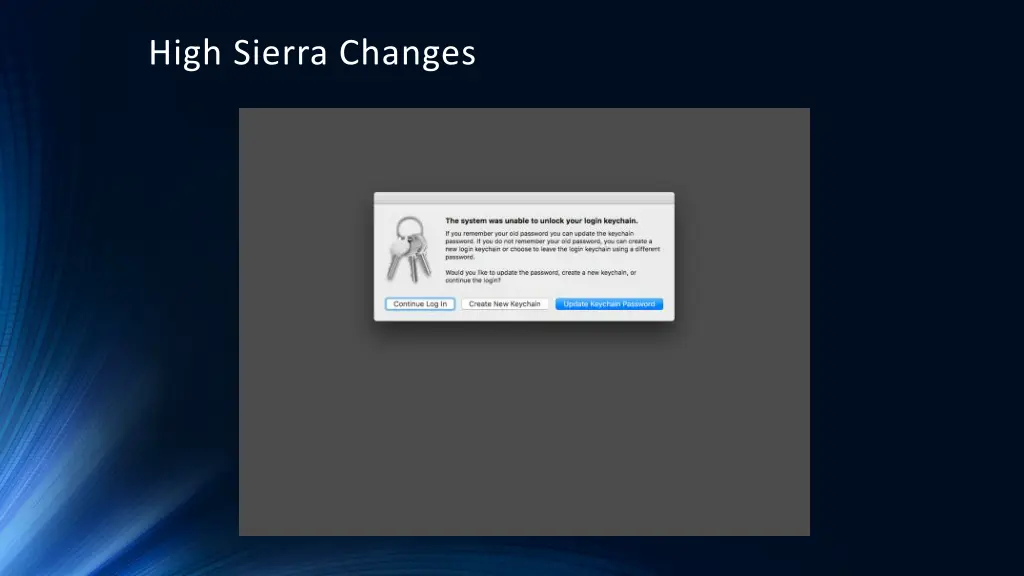 high sierra changes 1