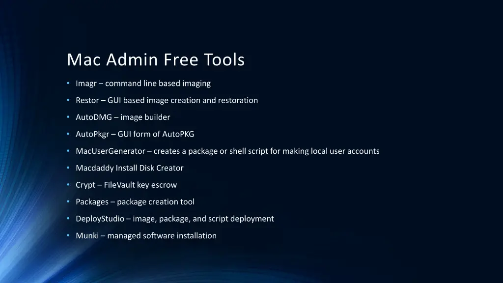 mac admin free tools