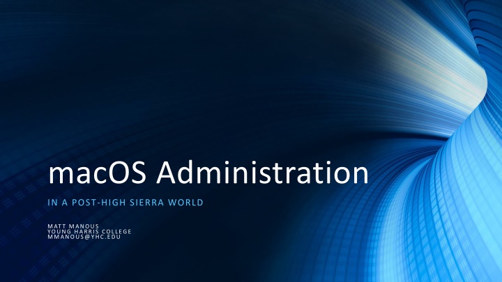 macos administration