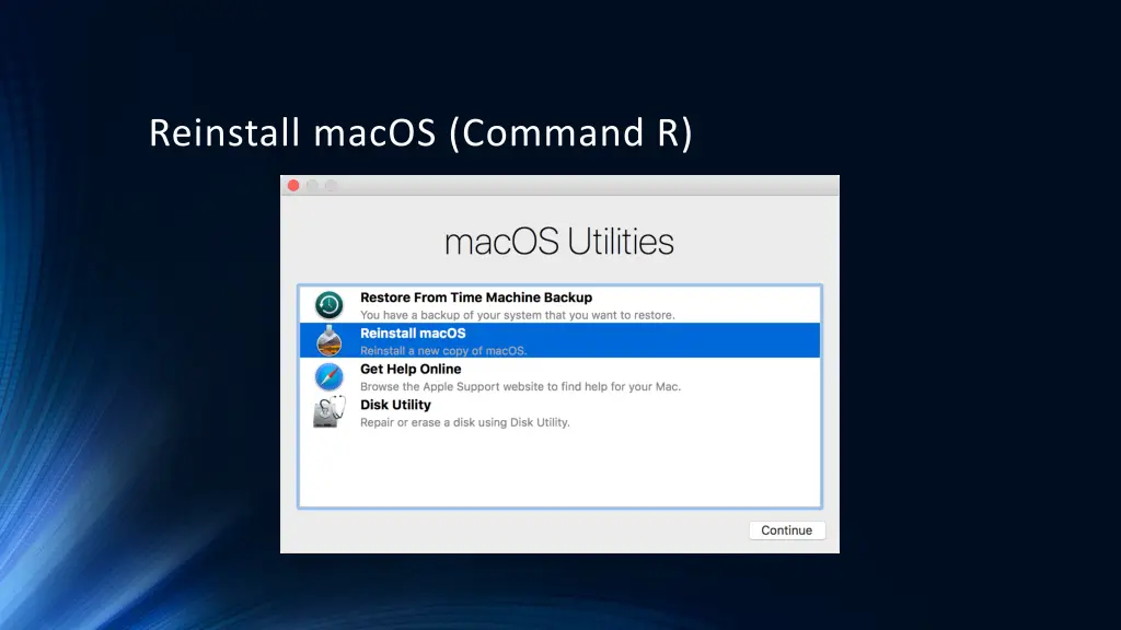 reinstall macos command r