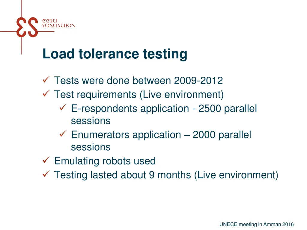 load tolerance testing