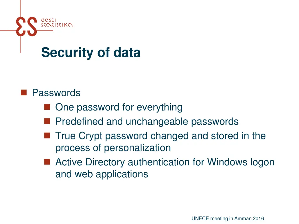 security of data