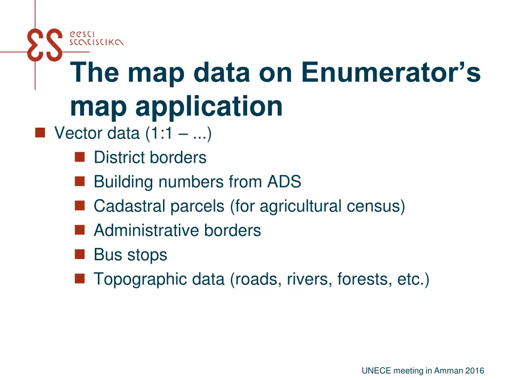 the map data on enumerator s map application 1