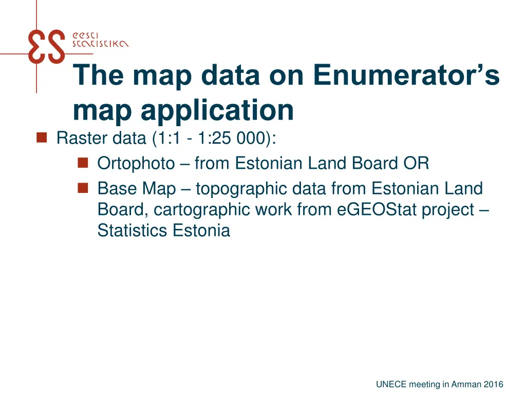 the map data on enumerator s map application