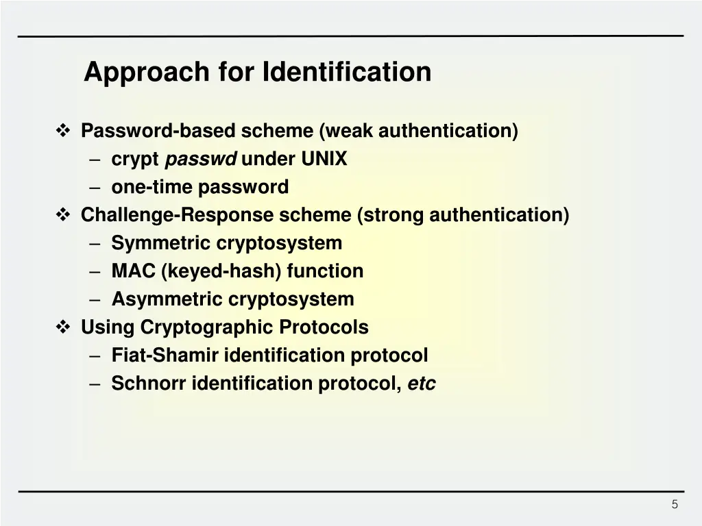 approach for identification 2