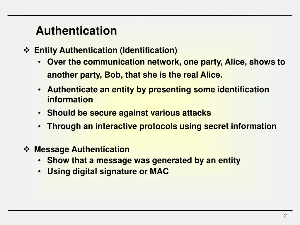 authentication