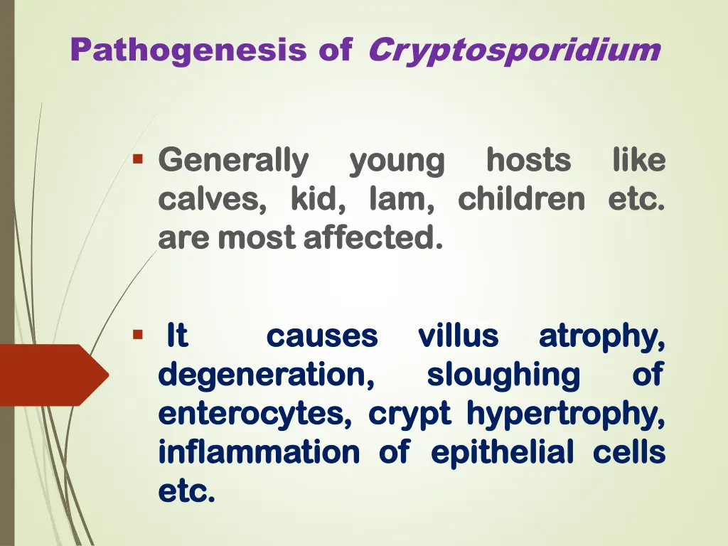 pathogenesis of cryptosporidium