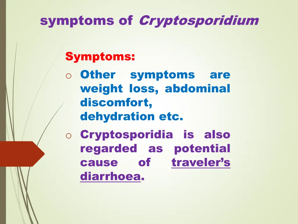 symptoms of cryptosporidium