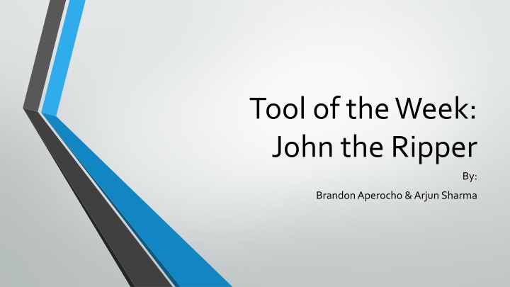 tool of the week john the ripper