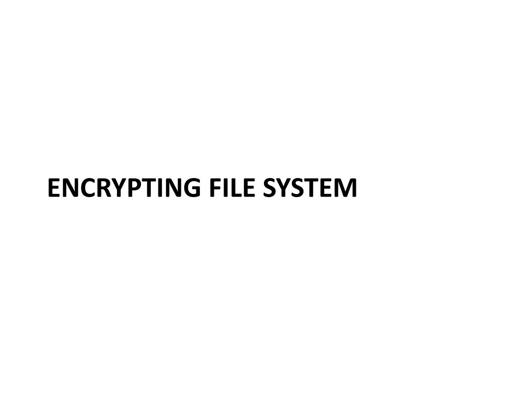 encrypting file system